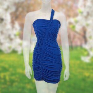 NWT Blue Ruched One-Shoulder Bodycon Dress - Women's Size 6 - Cynthia Steffe